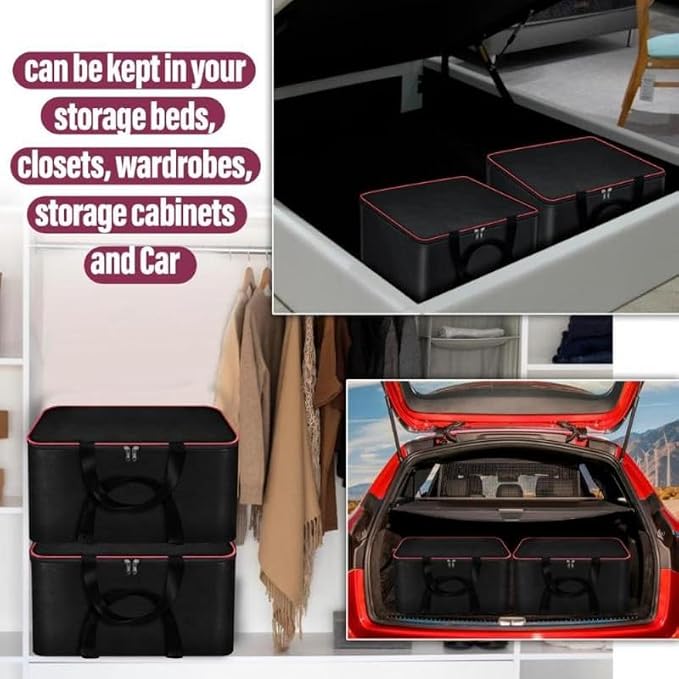 Pack Of 10 Grey Premium Large Blanket Clothes Organization And Storage Containers For Comforters,Bedding