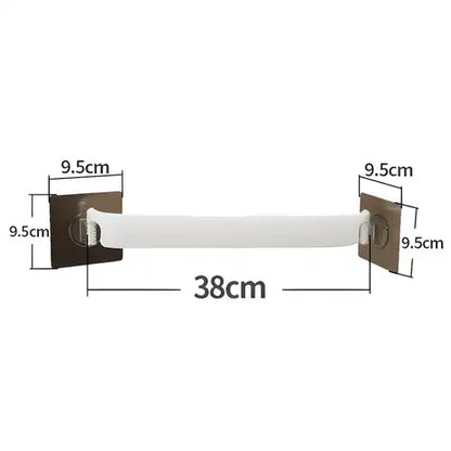 Towel Holder- Self Adhesive Plastic Wall Mounted Napkin Towel Holder Stand For Bathroom