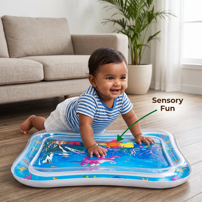 AquaAdventure™ - Tummy Time Water Play Mat | Floating Shapes | Sensory Play