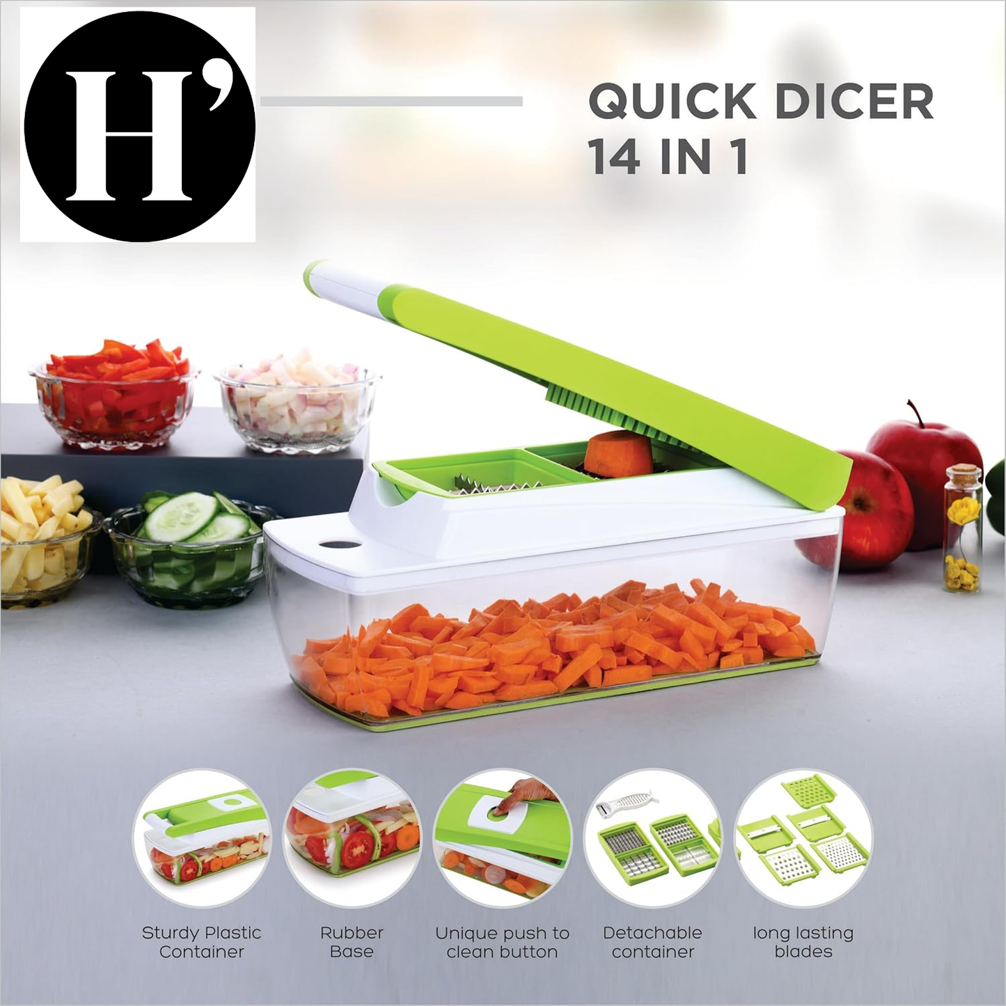 14 in 1 Multipurpose Chopper, Fruits & Vegetable Cutters