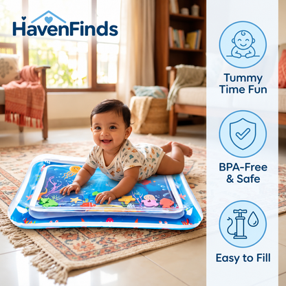 AquaAdventure™ - Tummy Time Water Play Mat | Floating Shapes | Sensory Play