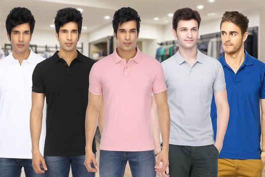 New Arrival Fit Polo T-Shirt (Pack Of 4) Size = L