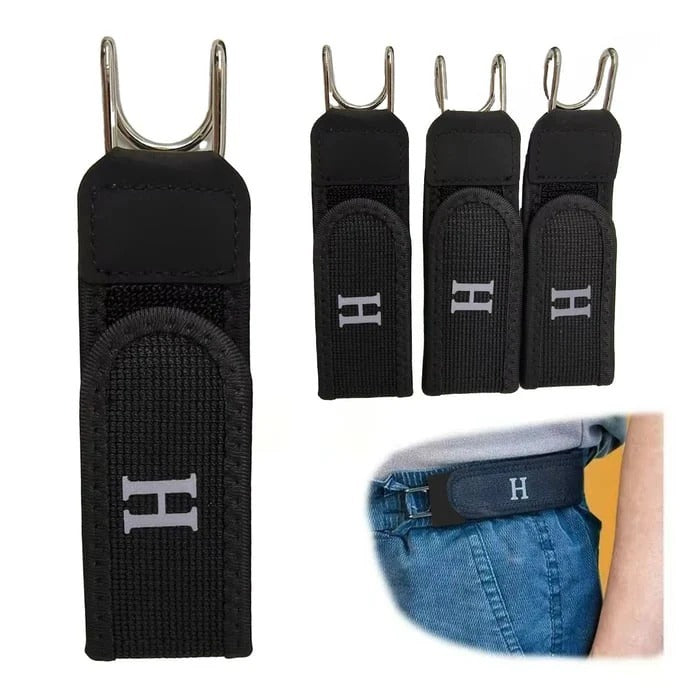 Portable Stylish Metal Hook Buckleless Belt (Pack Of 2)