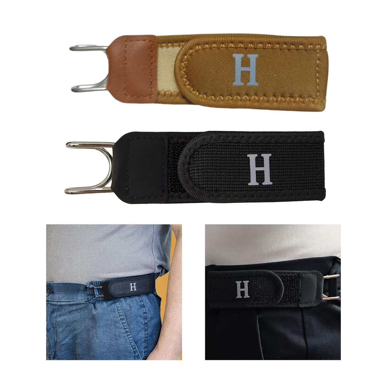 Portable Stylish Metal Hook Buckleless Belt (Pack Of 2)